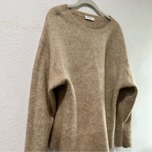 BABATON wool blend tan knit sweater